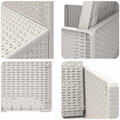 Tuin Eetstoelen 2 pcs Wit PP