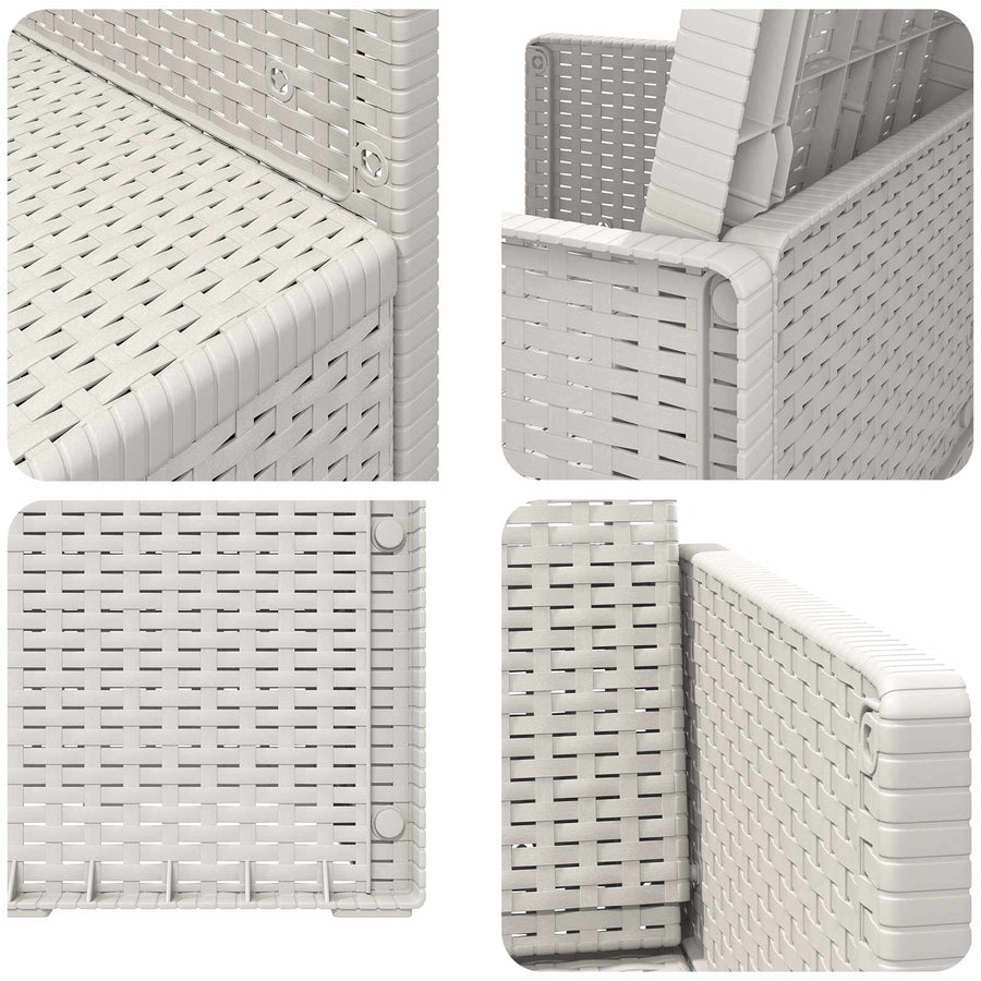 Tuin Eetstoelen 2 pcs Wit PP