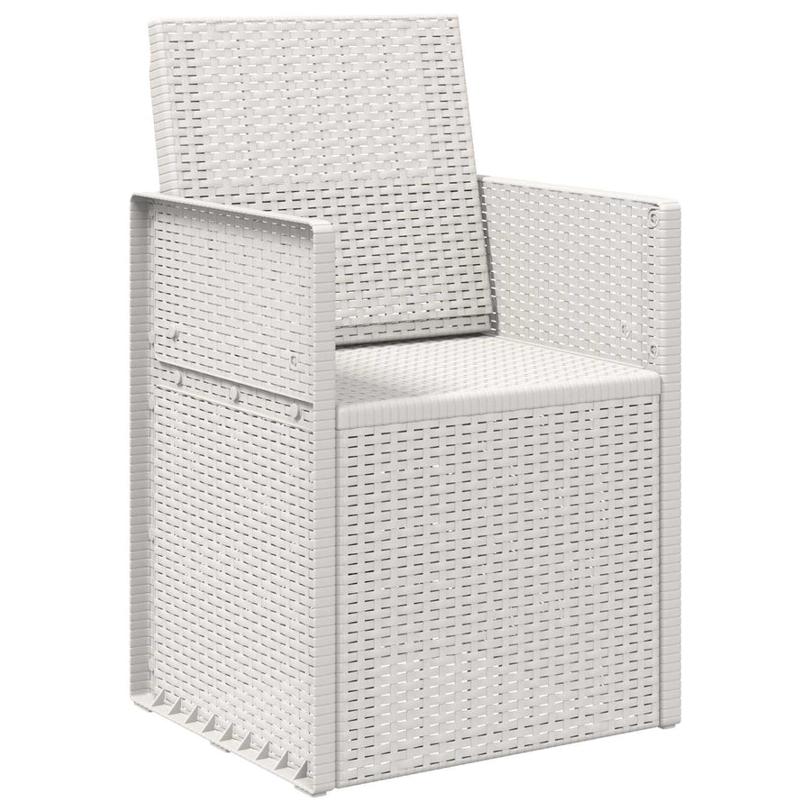 Tuin Eetstoelen 2 pcs Wit PP