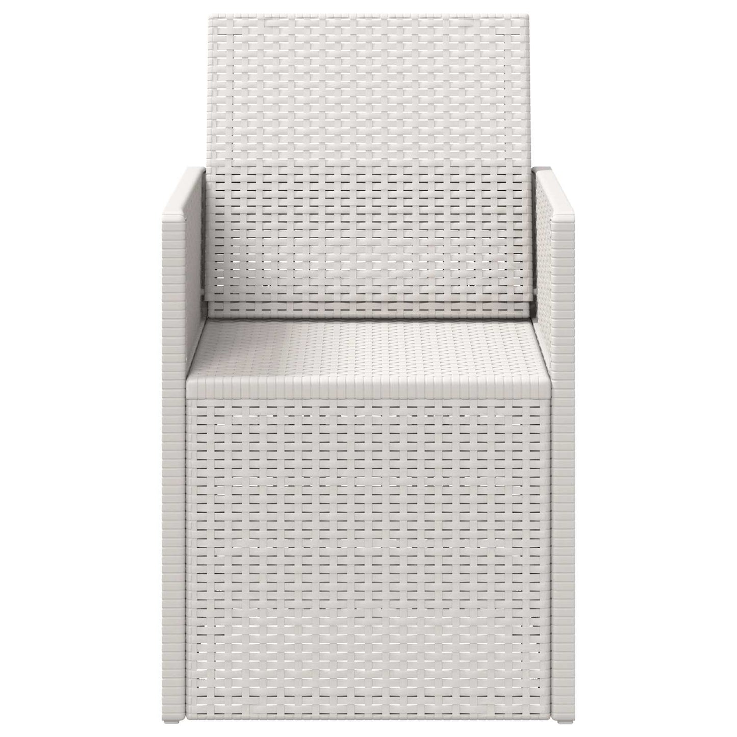 Tuin Eetstoelen 2 pcs Wit PP