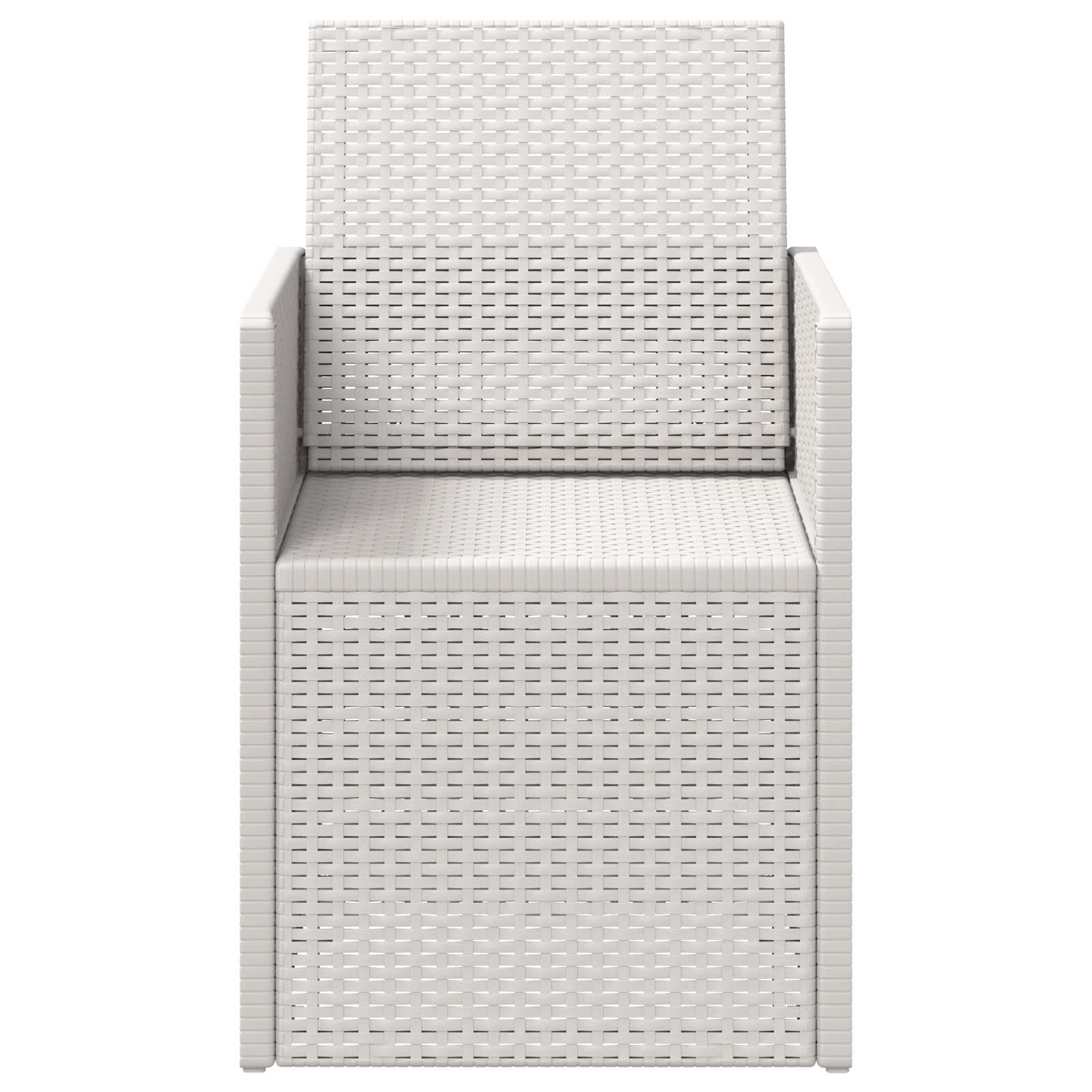 Tuin Eetstoelen 2 pcs Wit PP