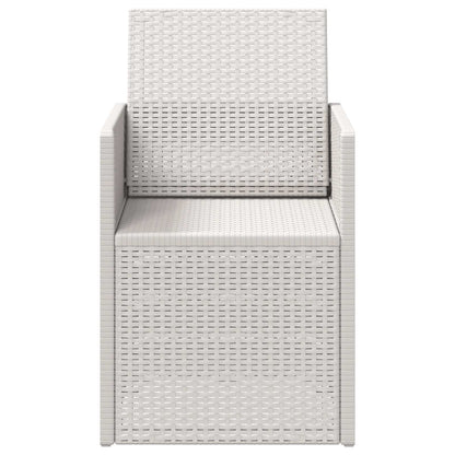 Tuin Eetstoelen 2 pcs Wit PP