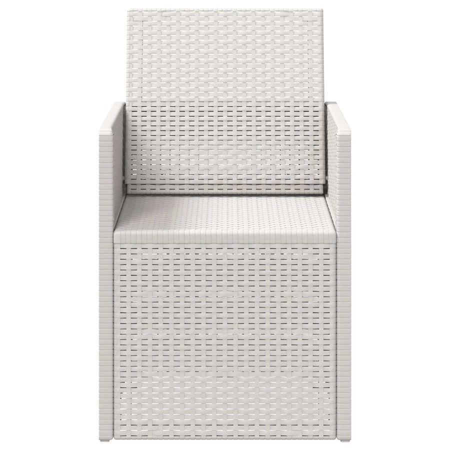 Tuin Eetstoelen 2 pcs Wit PP
