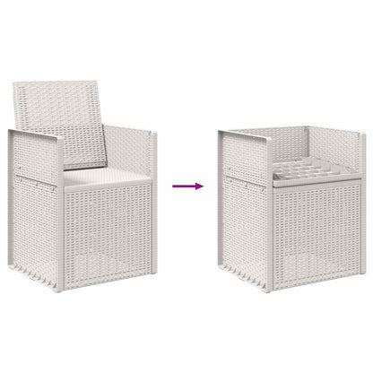 Tuin Eetstoelen 2 pcs Wit PP