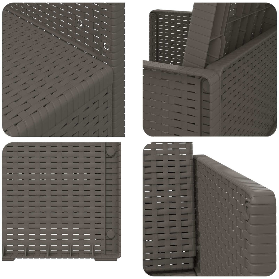 Tuin Eetstoelen 2 pcs Lichtgrijs PP