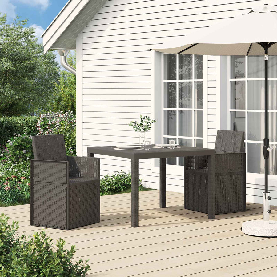 Tuin Eetstoelen 2 pcs Lichtgrijs PP