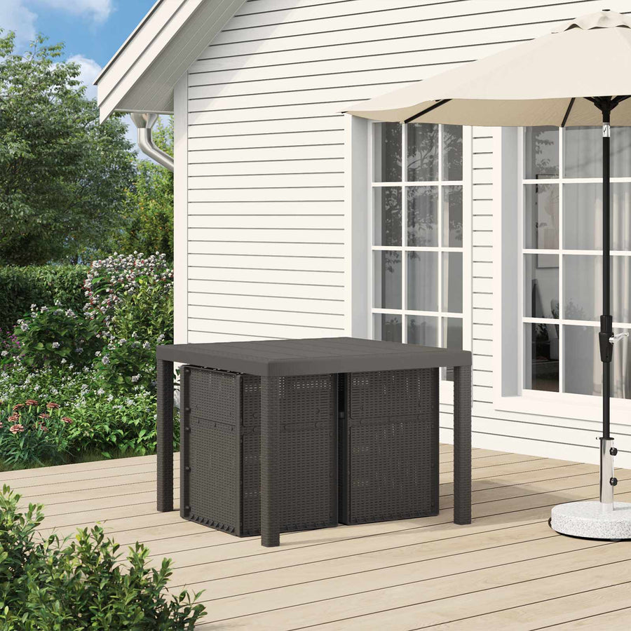 Tuin Eetstoelen 2 pcs Lichtgrijs PP