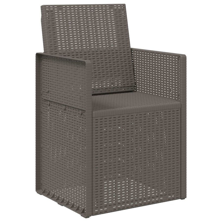 Tuin Eetstoelen 2 pcs Lichtgrijs PP