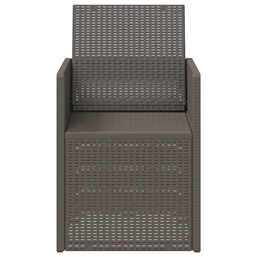 Tuin Eetstoelen 2 pcs Lichtgrijs PP