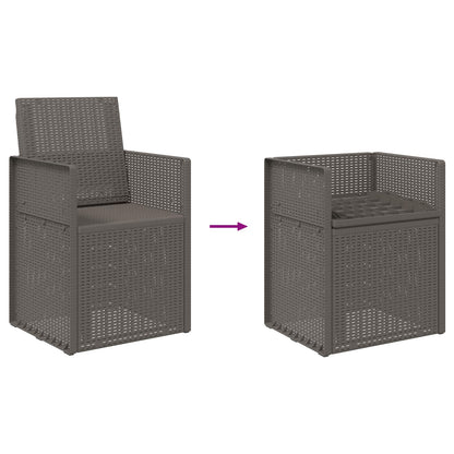 Tuin Eetstoelen 2 pcs Lichtgrijs PP