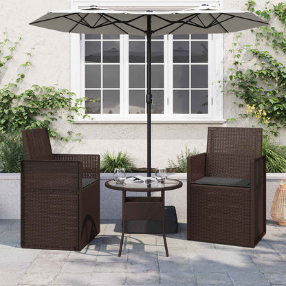 Zitkussens 2 pcs Antracietkleurig 47 x 36 x 2 cm Polyester