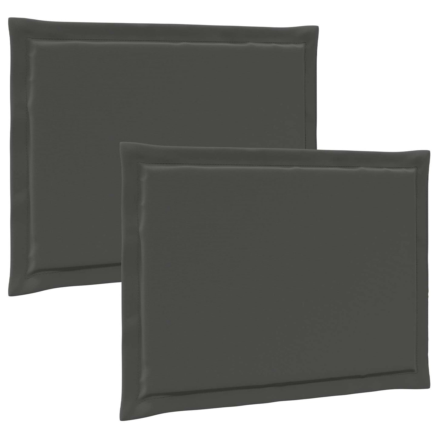 Zitkussens 2 pcs Antracietkleurig 47 x 36 x 2 cm Polyester