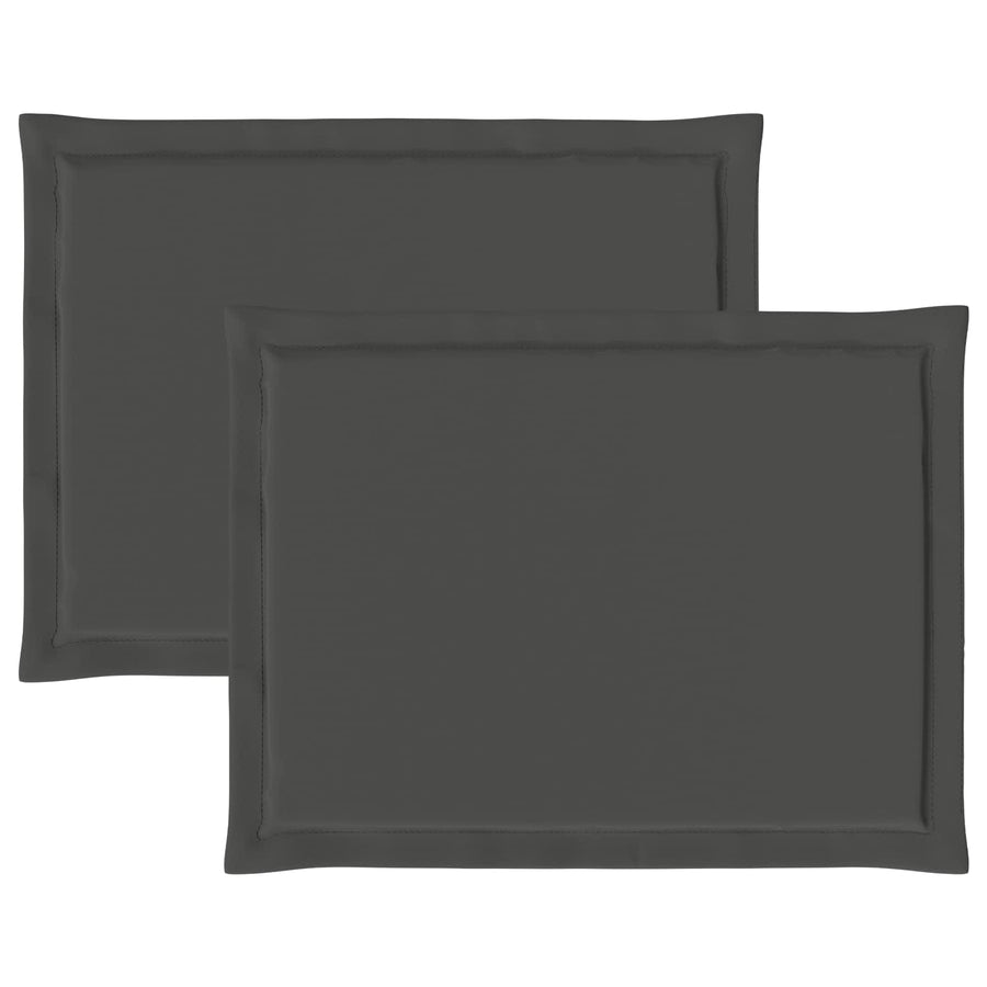 Zitkussens 2 pcs Antracietkleurig 47 x 36 x 2 cm Polyester
