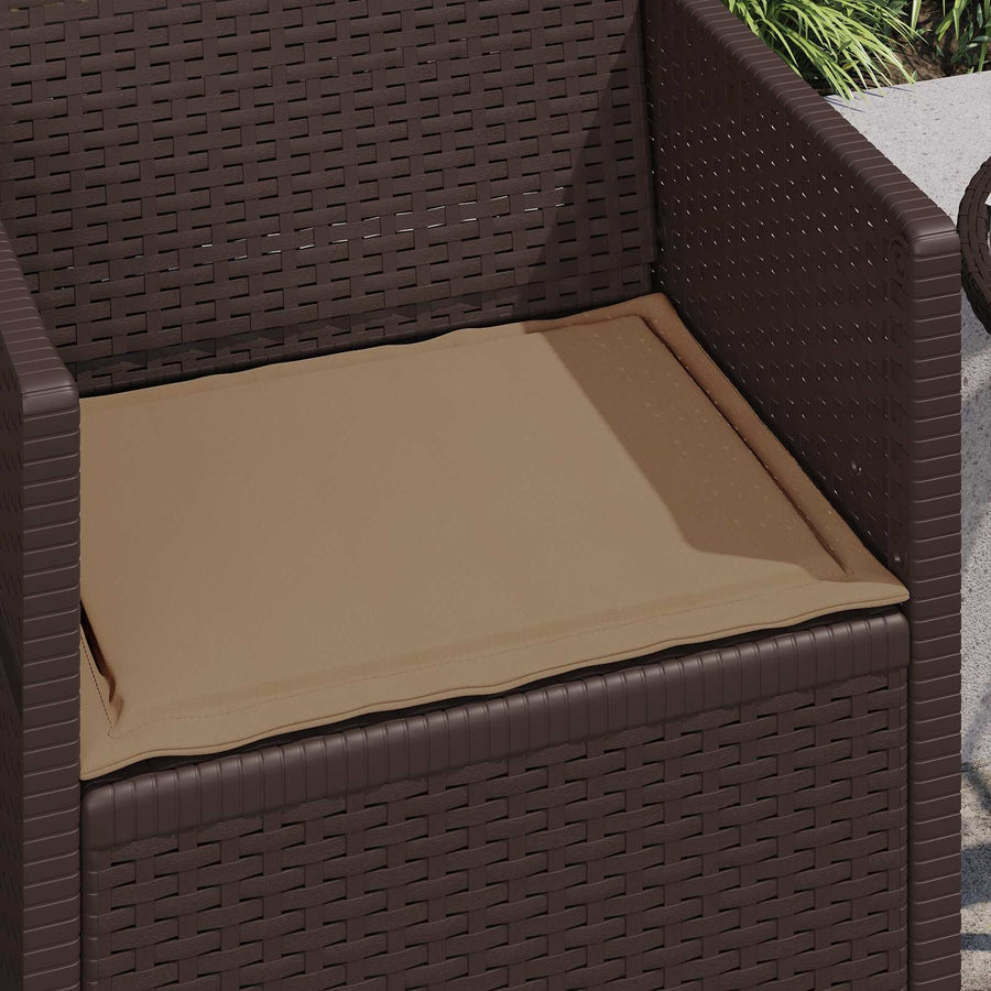 Zitkussens 2 pcs Taupe 47 x 36 x 2 cm Polyester