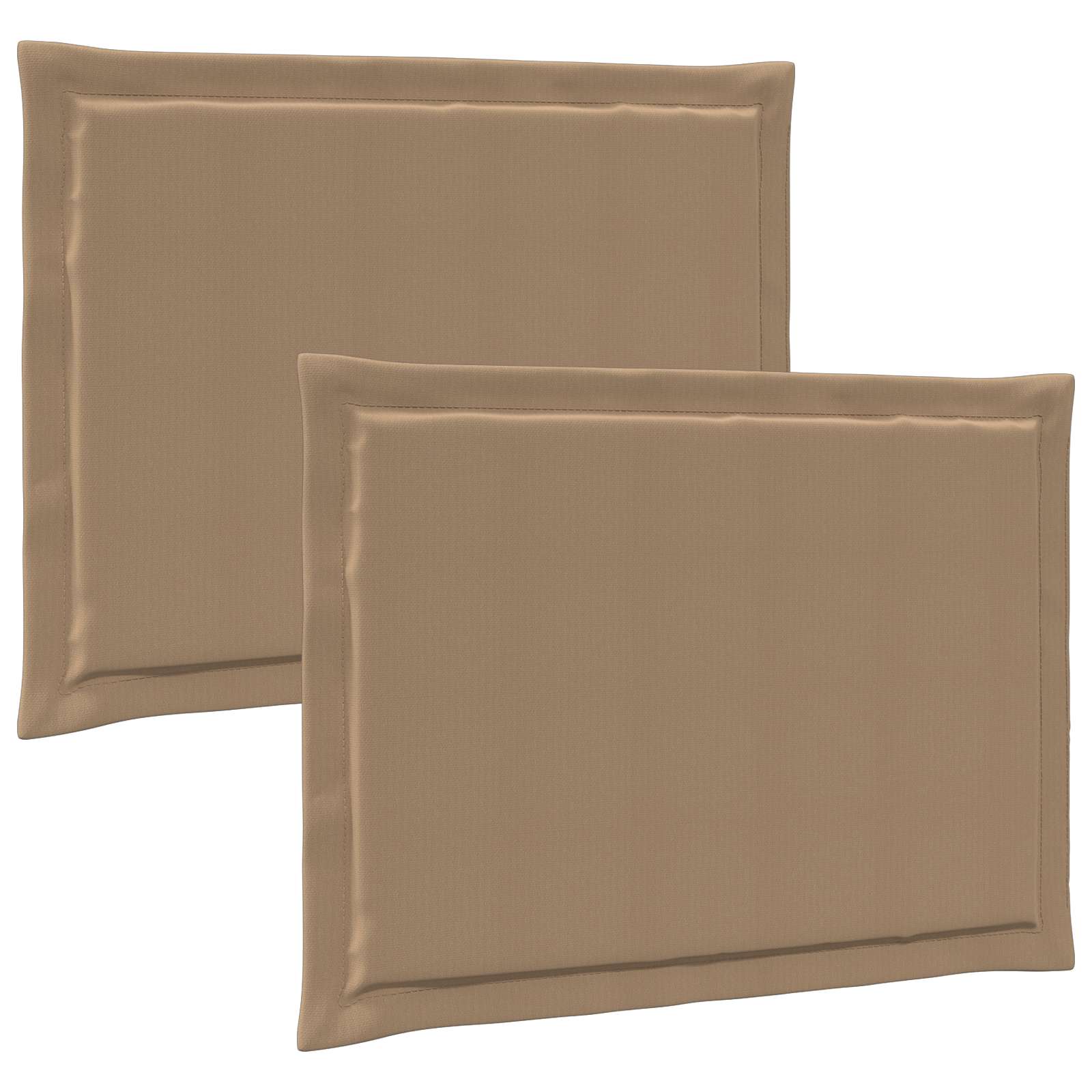 Zitkussens 2 pcs Taupe 47 x 36 x 2 cm Polyester