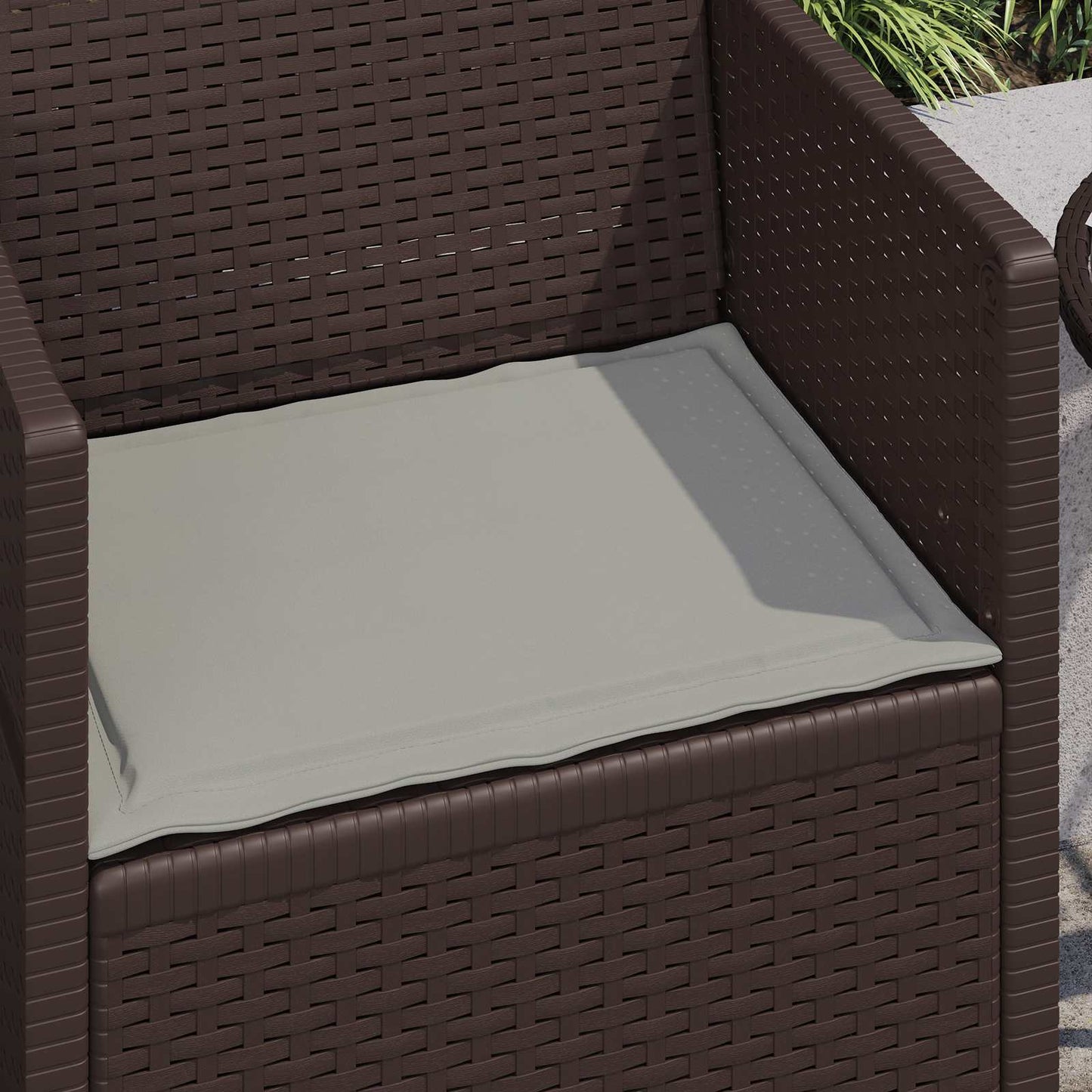 Zitkussens 2 pcs Lichtgrijs 47 x 36 x 2 cm Polyester
