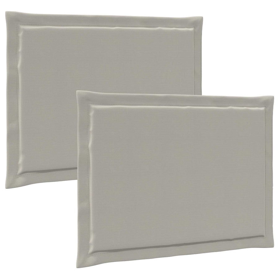 Zitkussens 2 pcs Lichtgrijs 47 x 36 x 2 cm Polyester