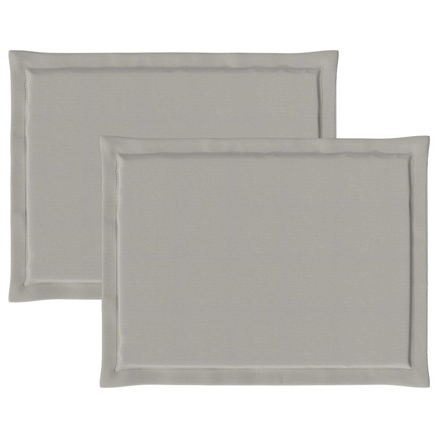 Zitkussens 2 pcs Lichtgrijs 47 x 36 x 2 cm Polyester