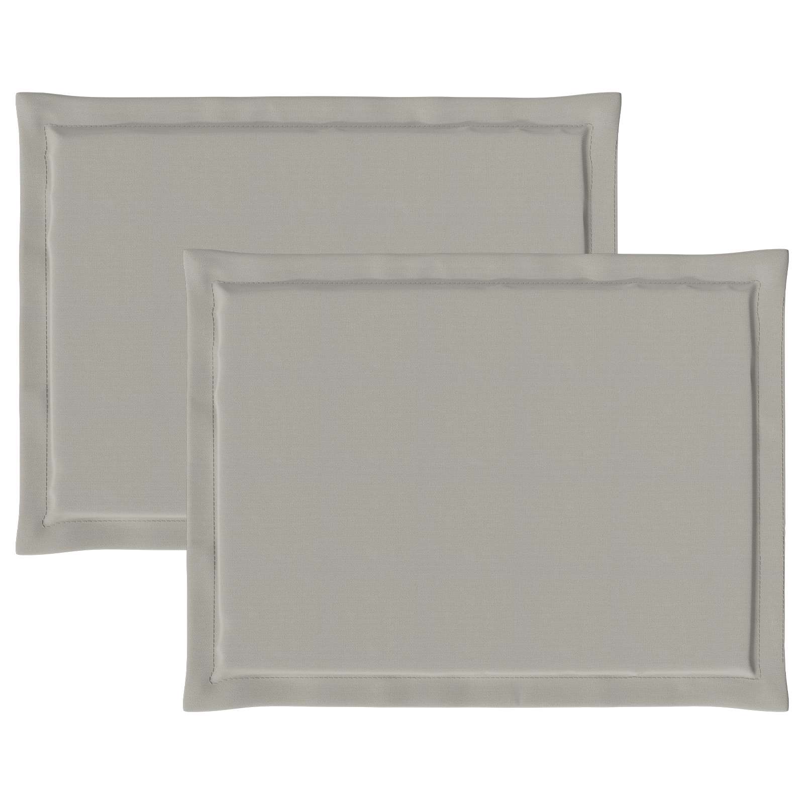 Zitkussens 2 pcs Lichtgrijs 47 x 36 x 2 cm Polyester