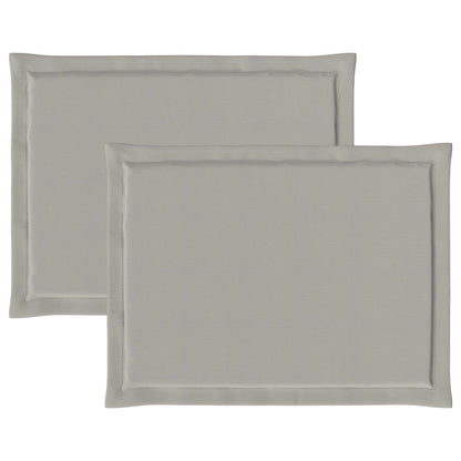 Zitkussens 2 pcs Lichtgrijs 47 x 36 x 2 cm Polyester