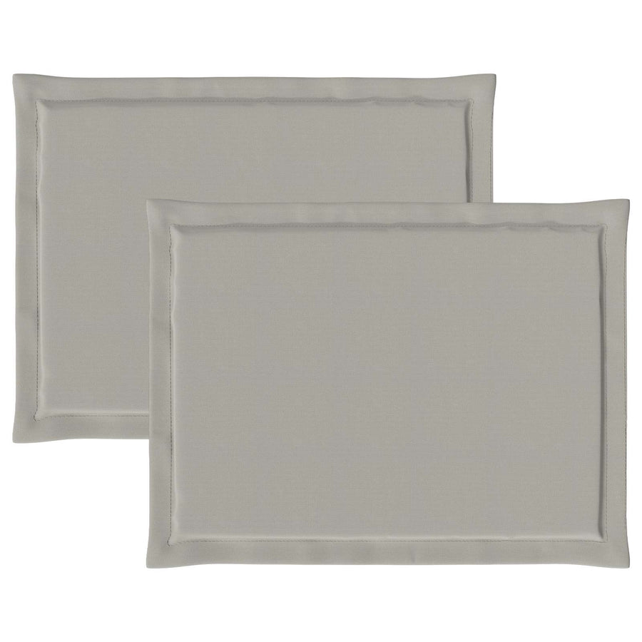 Zitkussens 2 pcs Lichtgrijs 47 x 36 x 2 cm Polyester