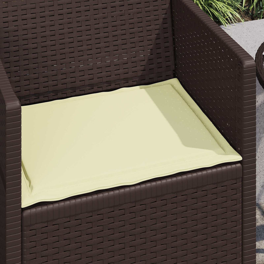 Zitkussens 4 pcs Crèmekleurig 47 x 36 x 2 cm Polyester