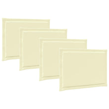 Zitkussens 4 pcs Crèmekleurig 47 x 36 x 2 cm Polyester