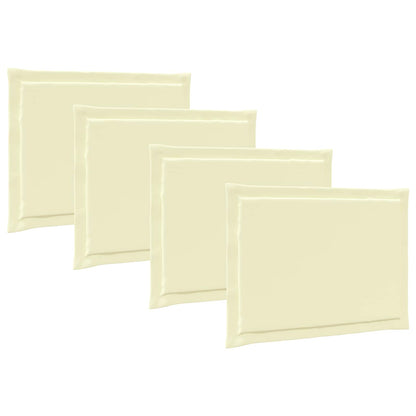Zitkussens 4 pcs Crèmekleurig 47 x 36 x 2 cm Polyester