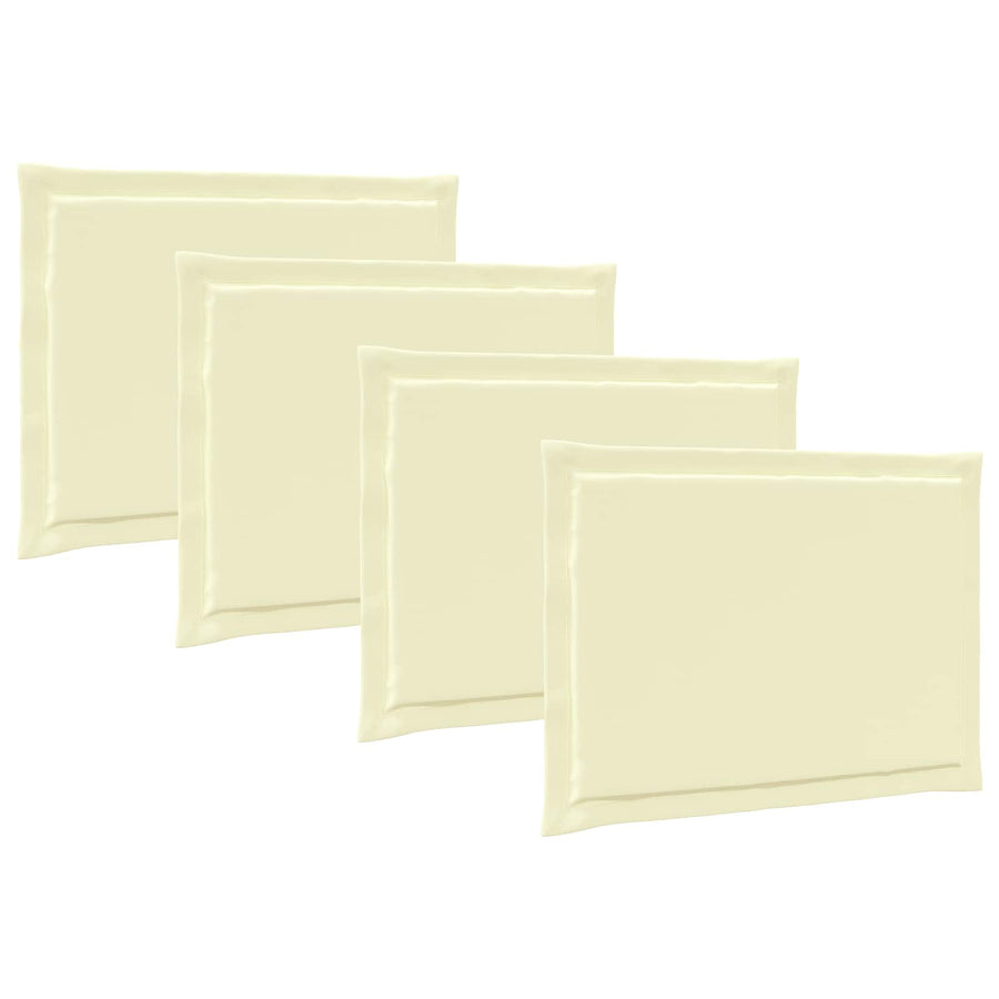 Zitkussens 4 pcs Crèmekleurig 47 x 36 x 2 cm Polyester