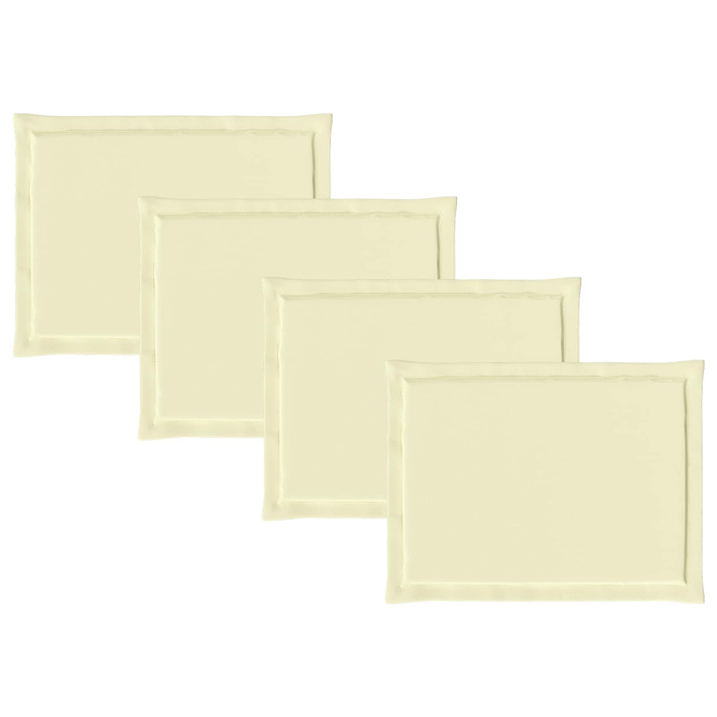 Zitkussens 4 pcs Crèmekleurig 47 x 36 x 2 cm Polyester