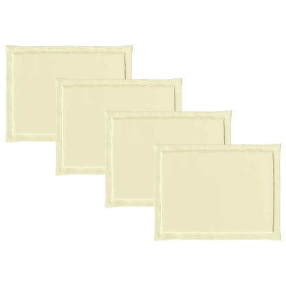 Zitkussens 4 pcs Crèmekleurig 47 x 36 x 2 cm Polyester