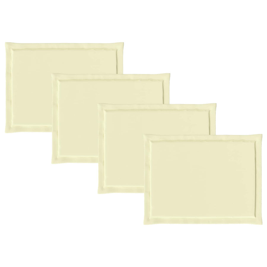 Zitkussens 4 pcs Crèmekleurig 47 x 36 x 2 cm Polyester