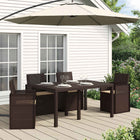 Seat cushions 4 pcs Taupe 47 x 36 x 2 cm Polyester