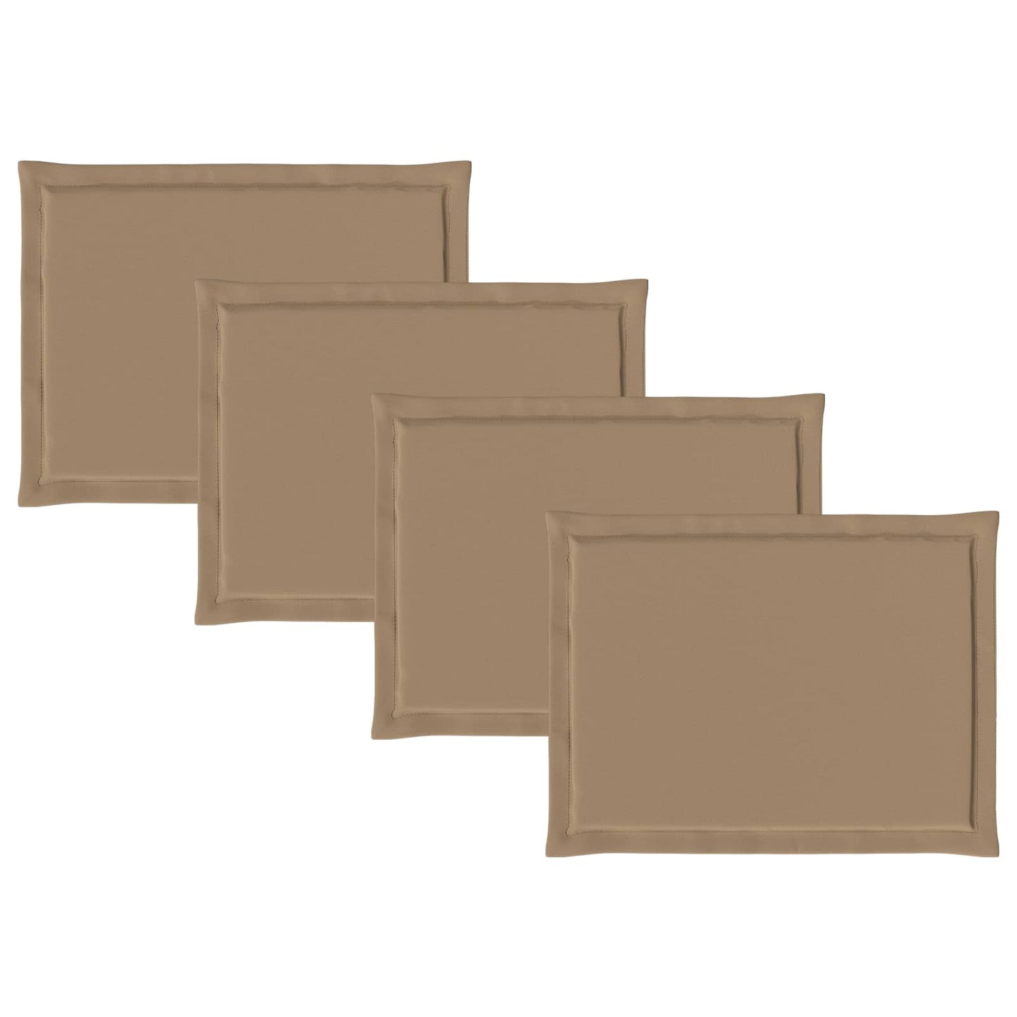 Zitkussens 4 pcs Taupe 47 x 36 x 2 cm Polyester