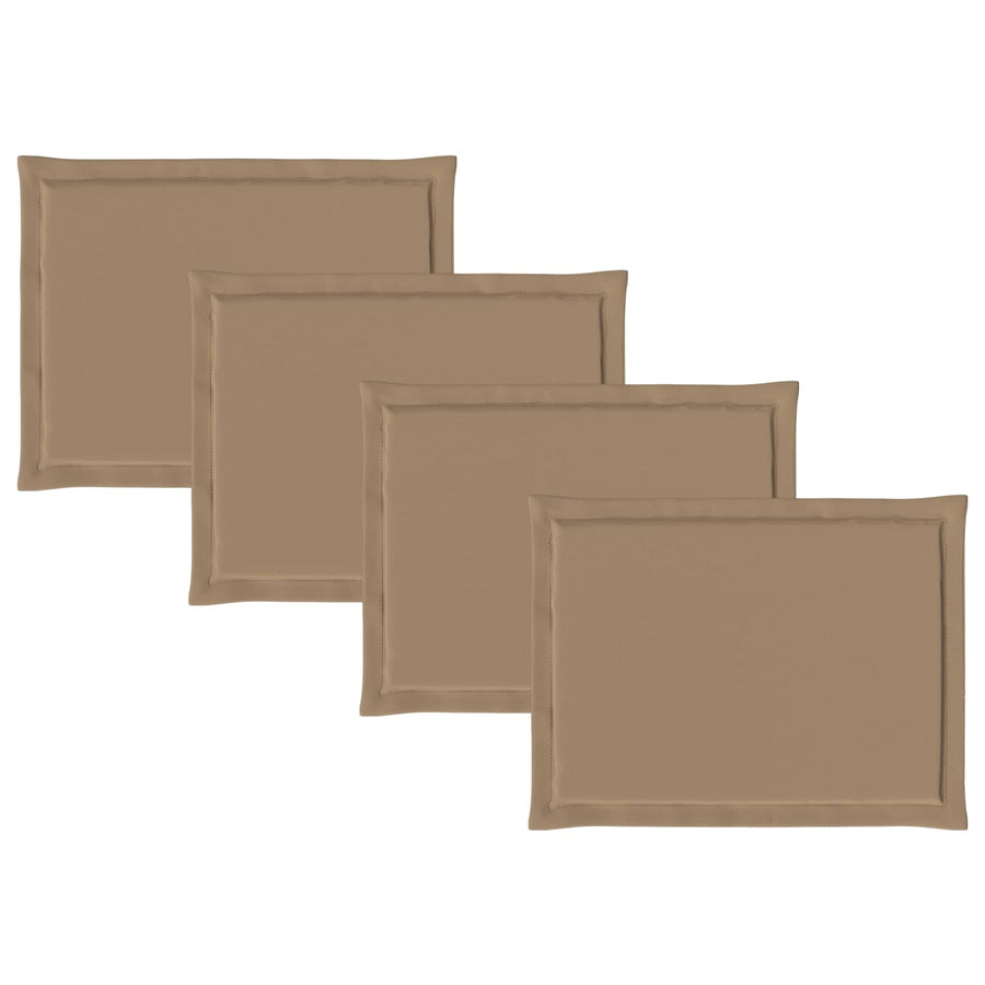Zitkussens 4 pcs Taupe 47 x 36 x 2 cm Polyester