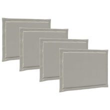 Zitkussens 4 pcs Lichtgrijs 47 x 36 x 2 cm Polyester