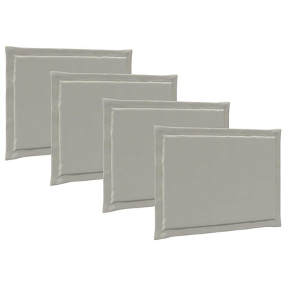Zitkussens 4 pcs Lichtgrijs 47 x 36 x 2 cm Polyester