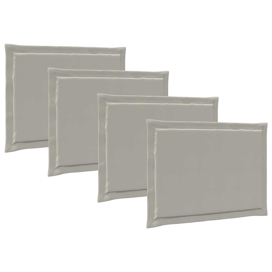 Zitkussens 4 pcs Lichtgrijs 47 x 36 x 2 cm Polyester