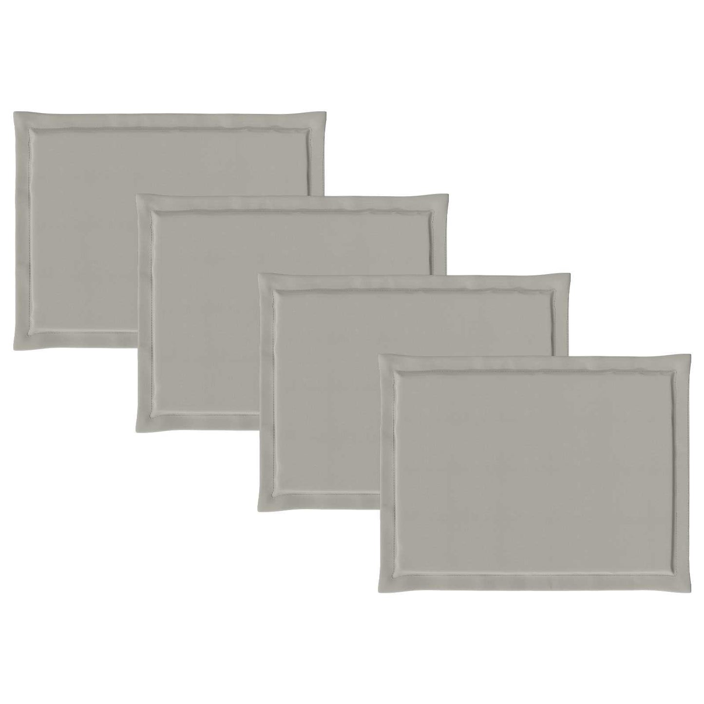 Zitkussens 4 pcs Lichtgrijs 47 x 36 x 2 cm Polyester
