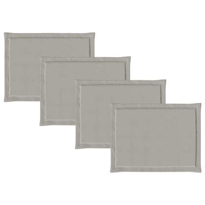 Zitkussens 4 pcs Lichtgrijs 47 x 36 x 2 cm Polyester