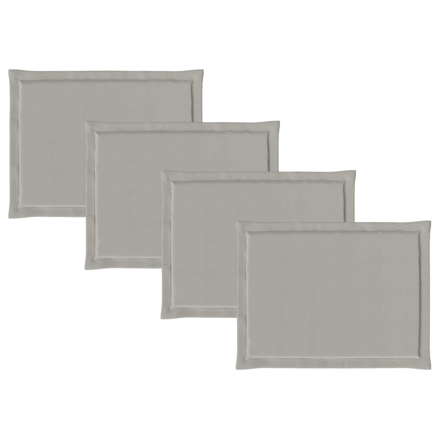 Zitkussens 4 pcs Lichtgrijs 47 x 36 x 2 cm Polyester