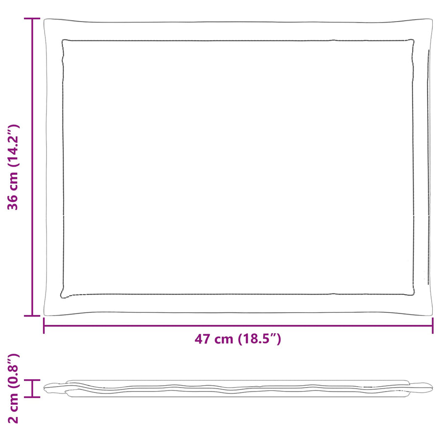 Zitkussens 4 pcs Lichtgrijs 47 x 36 x 2 cm Polyester