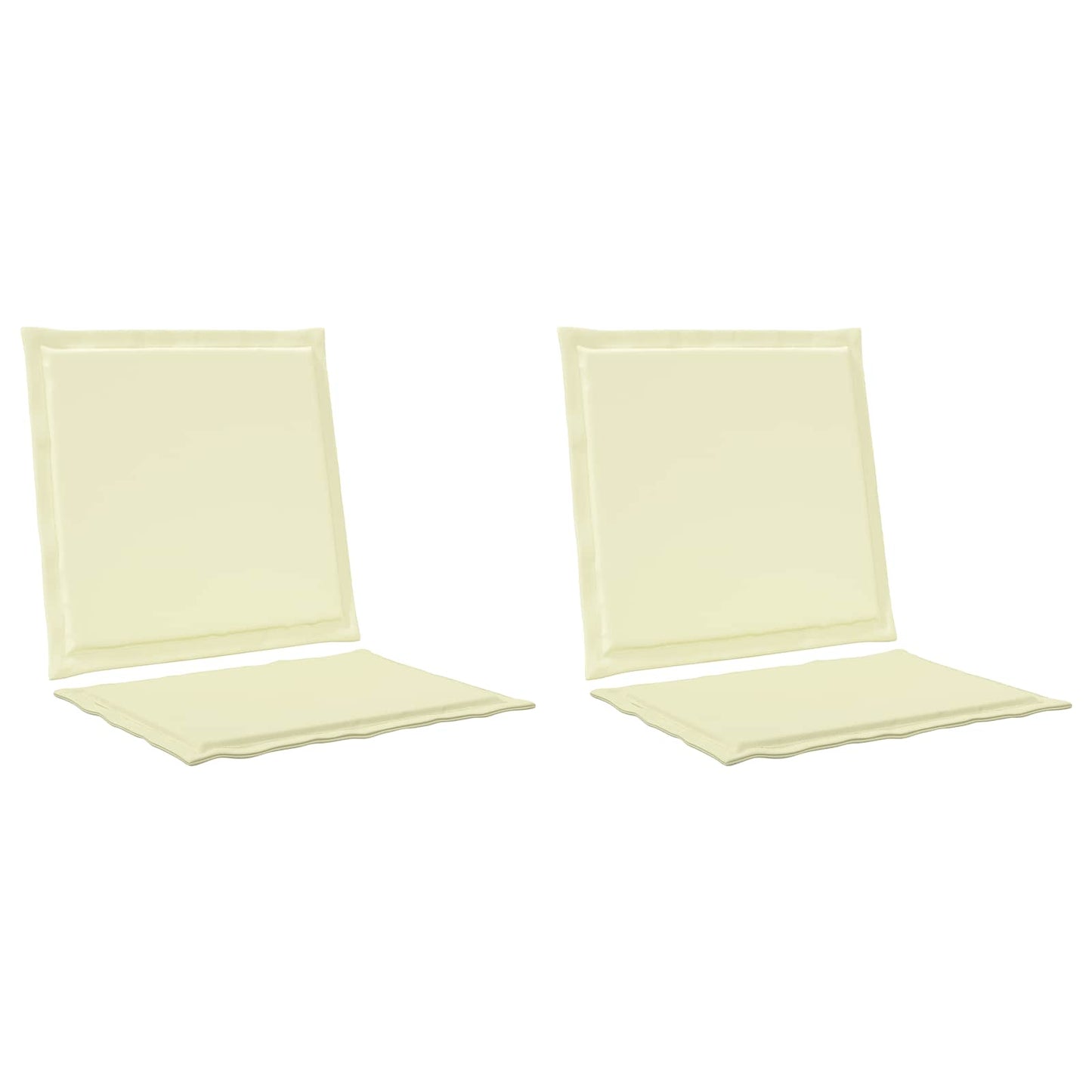 Zit- en Rugkussens 2 pcs Crèmekleurig 47 x 45 x 2 cm Polyester