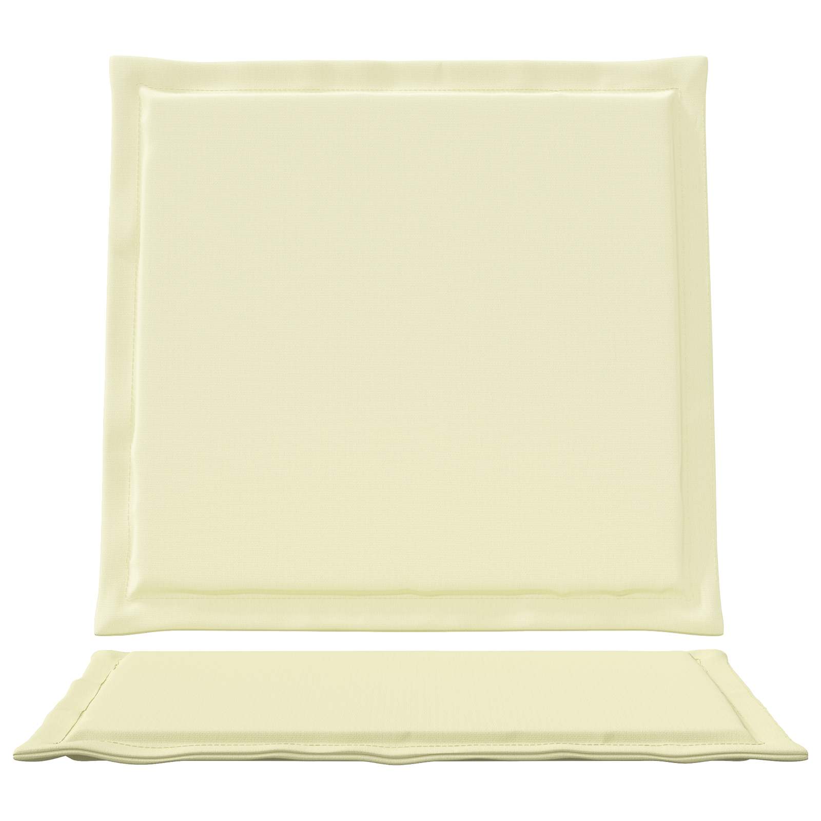 Zit- en Rugkussens 2 pcs Crèmekleurig 47 x 45 x 2 cm Polyester