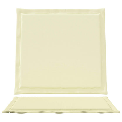Zit- en Rugkussens 2 pcs Crèmekleurig 47 x 45 x 2 cm Polyester
