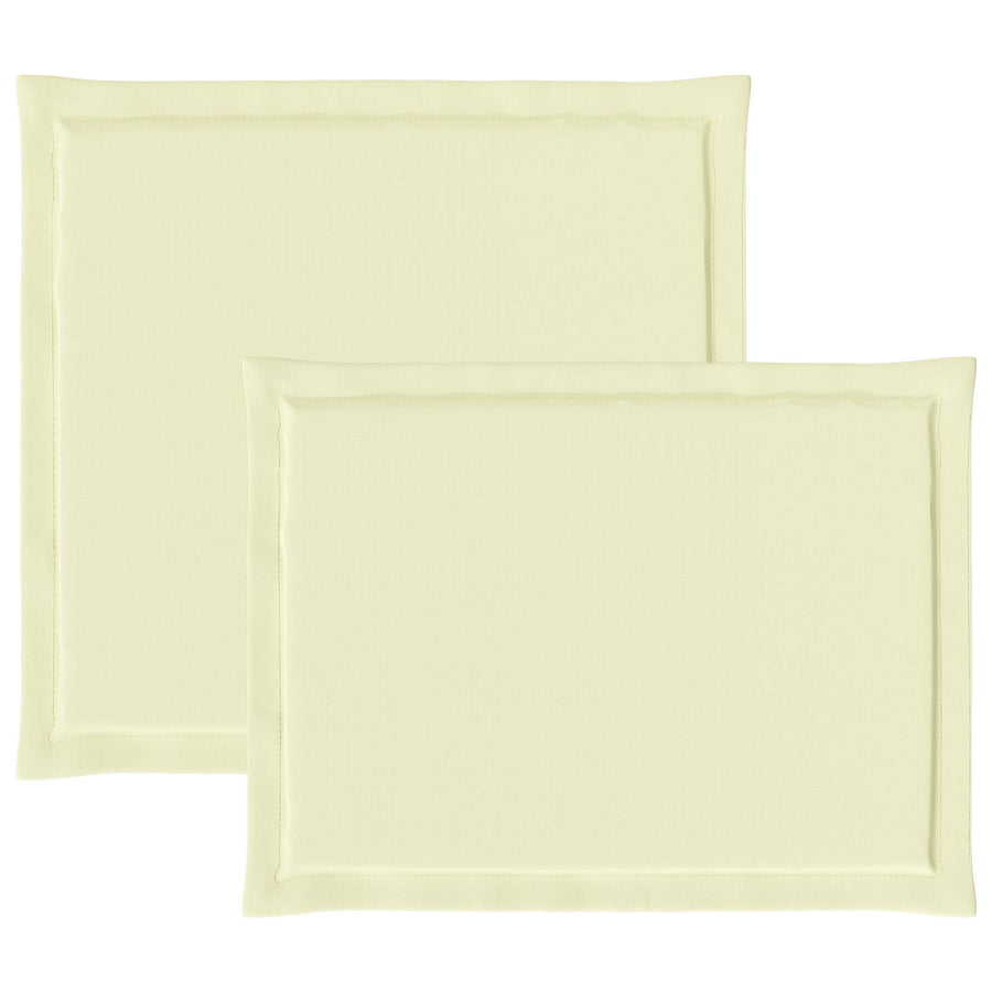 Zit- en Rugkussens 2 pcs Crèmekleurig 47 x 45 x 2 cm Polyester