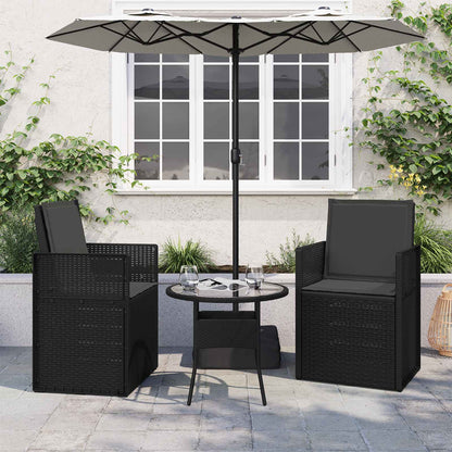 Zit- en Rugkussens 2 pcs Antracietkleurig 47 x 45 x 2 cm
