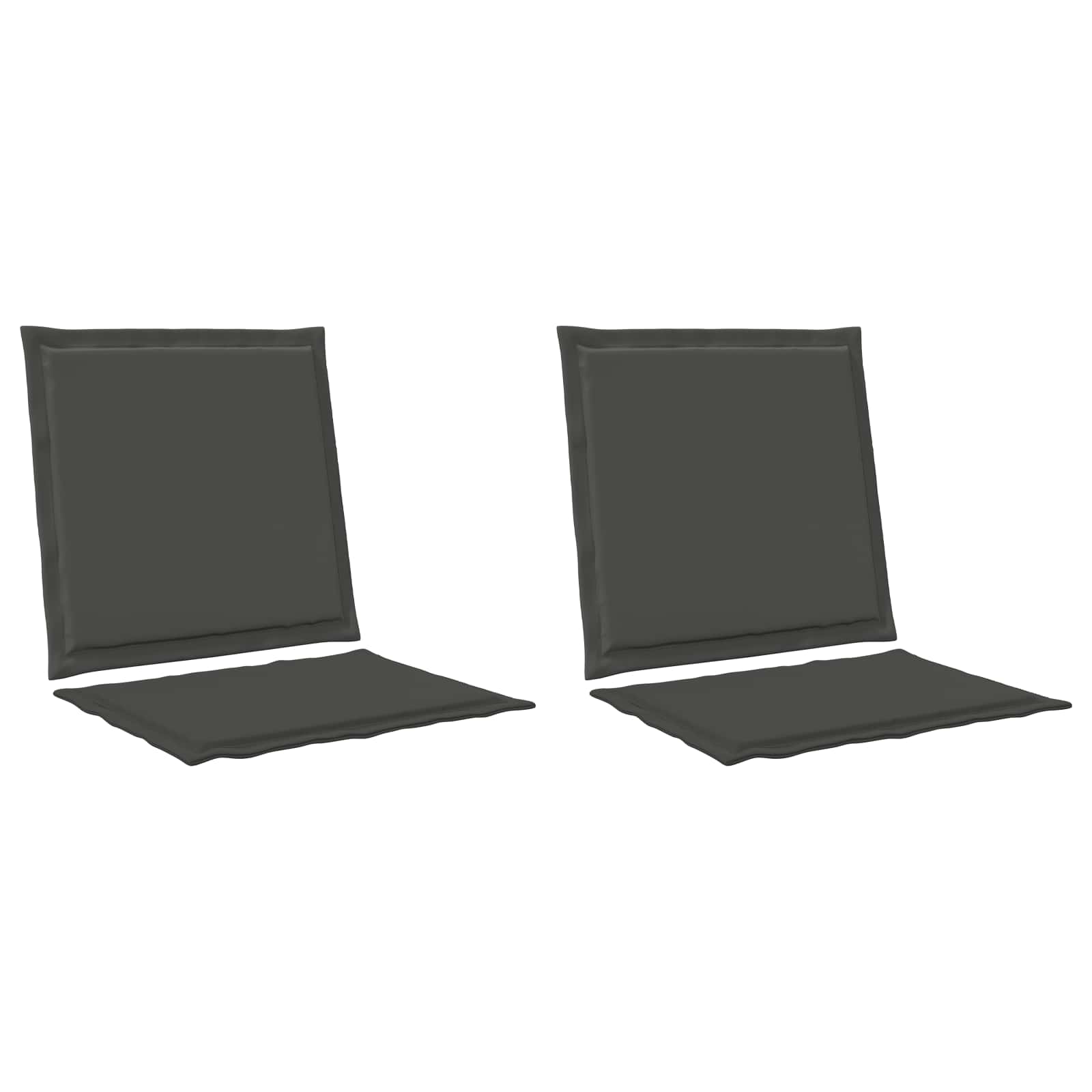Zit- en Rugkussens 2 pcs Antracietkleurig 47 x 45 x 2 cm