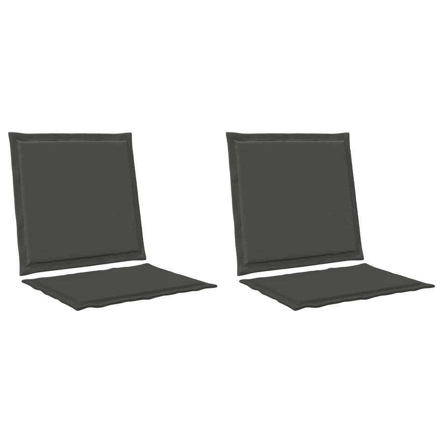 Zit- en Rugkussens 2 pcs Antracietkleurig 47 x 45 x 2 cm