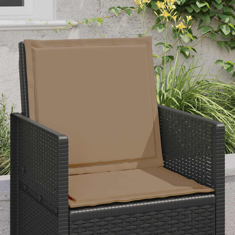 Zit- en Rugkussens 2 pcs Taupe 47 x 45 x 2 cm Polyester